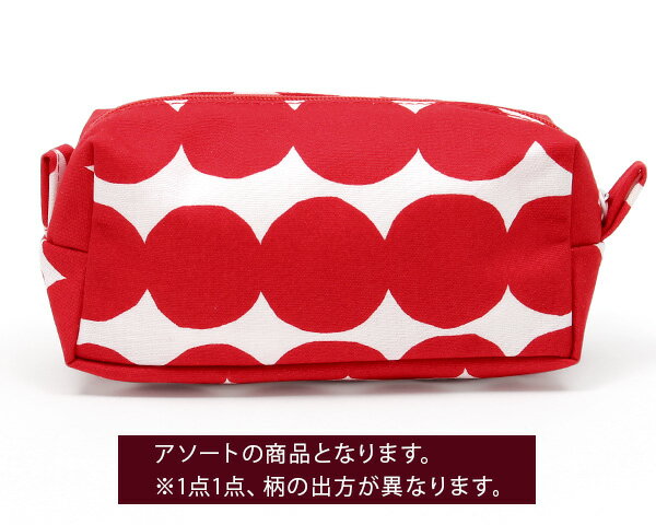 【廃番品】マリメッコ ラシィマット ポーチ タイミ ホワイト/レッド marimekko RASYMATTO TAIMI 【コスメティックバッグ ギフト】