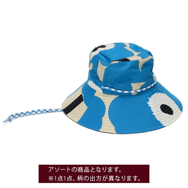 マリメッコ ウニッコ 帽子（バケットハット） ブルー/ホワイト Mサイズ marimekko ...