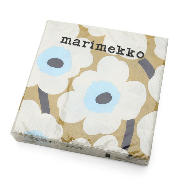 マリメッコ ペーパーナプキン ウニッコ クリームゴールド 33x33cm 20枚入り marimekko UNIKKO 