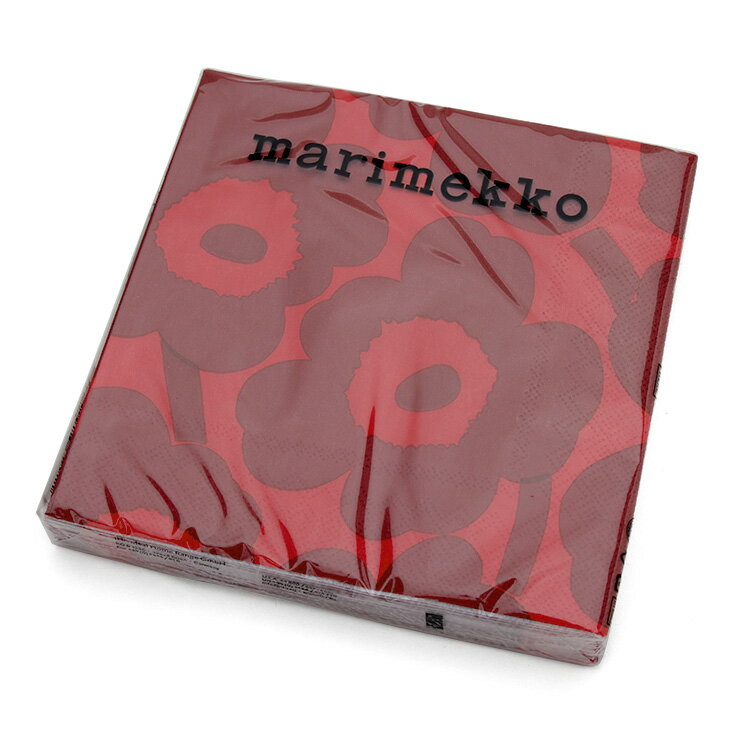 マリメッコ ペーパーナプキン ウニッコ レッドレッド 33x33cm 20枚入り marimekko UNIKKO 【紙ナプキン ギフト 結婚祝い プレゼント 贈り物 母の日】【キッチン用品】【Marimekko マリメッコ】【ギフト】