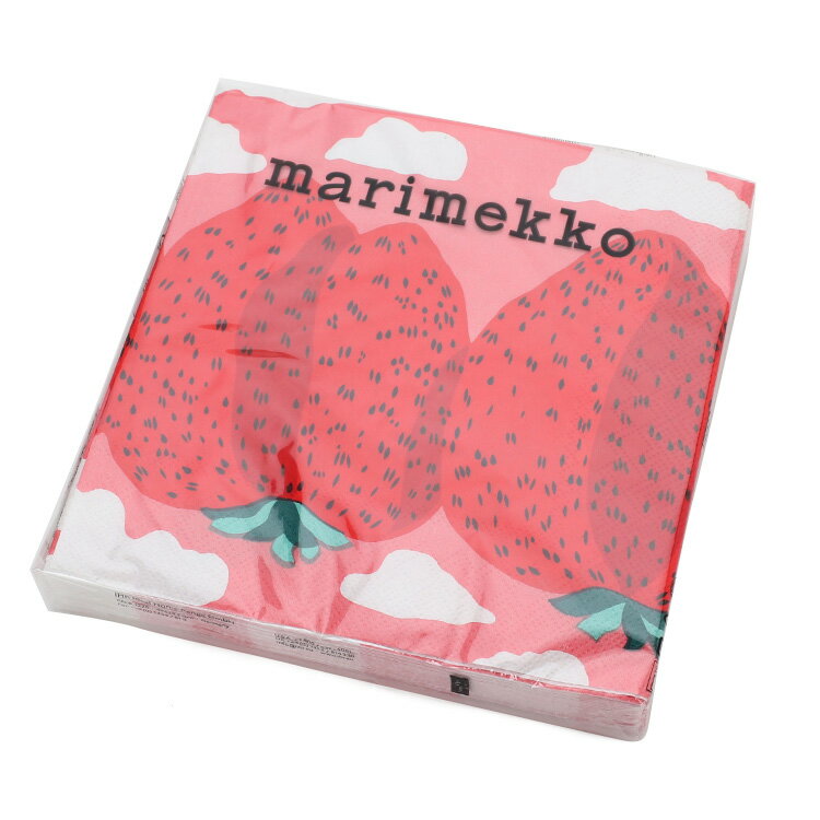 マリメッコ ペーパーナプキン マンシッカヴォレット ローズ 33x33cm 20枚入り marimekko MANSIKKAVUORET 【紙ナプキン 父の日】【キッチン用品】【Marimekko マリメッコ】【ギフト】