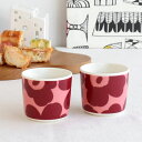 マリメッコ ウニッコ ラテマグ 200ml 2個入(ペア) ダークレッド/パウダー marimekko UNIKKO コーヒーカップ キッチン【北欧 マグカップ ギフト 結婚祝い プレゼント 贈り物 ギフトセット 食器セット】【食器 カトラリー】【Marimekko マリメッコ】【ギフト】【1円クーポン】