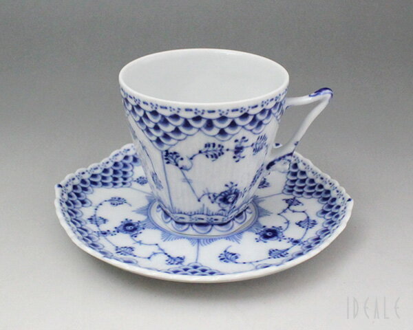 ロイヤルコペンハーゲン カップ ロイヤルコペンハーゲン ブルーフルーテッド フルレース コーヒーカップ＆ソーサー Royal Copenhagen Blue Fluted Full Lace 103 068 【ギフト 母の日】【食器 カトラリー】