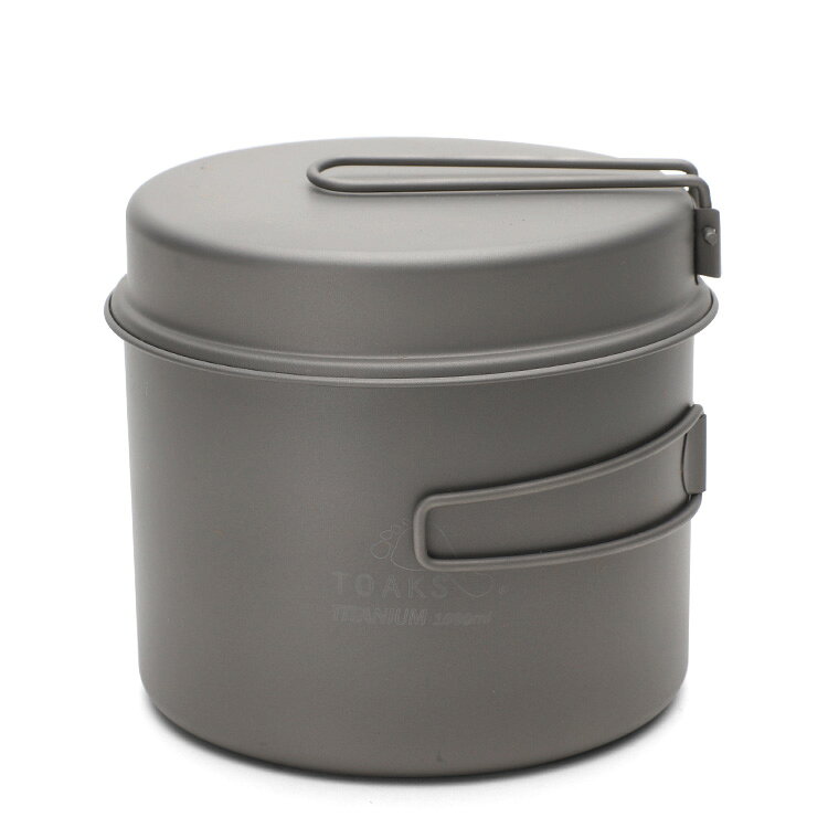 輸入洋食器の専門店イデールのトークス ポット＋フライパンセット 1600ml CKW-1600 Titanium Pot + Pan TOAKS 【フライパン ポット アウトドア Cook Set 食器 ギフト 結婚祝い プレゼント お中元 贈り物 食器セット ギフトセット キャンプ】【ギフト】｜アングル2