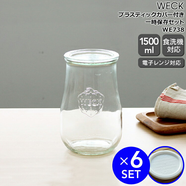 �����å� �����¸���å� ���塼��åץ������� ���饹����˥����� 1500ml ľ��L������ WE738 6�� �� �ץ饹�ƥ��å����С� WE005 ľ��L��...