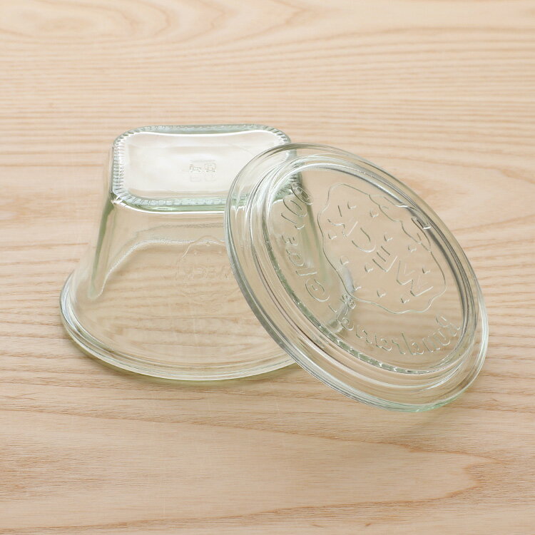 ウェック 密封保存セット クアドロ WE768 ガラスキャニスター 290ml 直径Lサイズ 6個 ＆ ゴムパッキン WE001 直径Lサイズ用 6個 ＆ ステンレスクリップ WE004 12個 【ウェック瓶 保存瓶 耐熱 密閉 ギフト 結婚祝い プレゼント 贈り物】【キッチン用品】