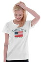 アメリカン プライド レディス Tシャツ USA フラッグ 国旗 American Pride Ladies T Shirt United States Of America Flag USA(4)