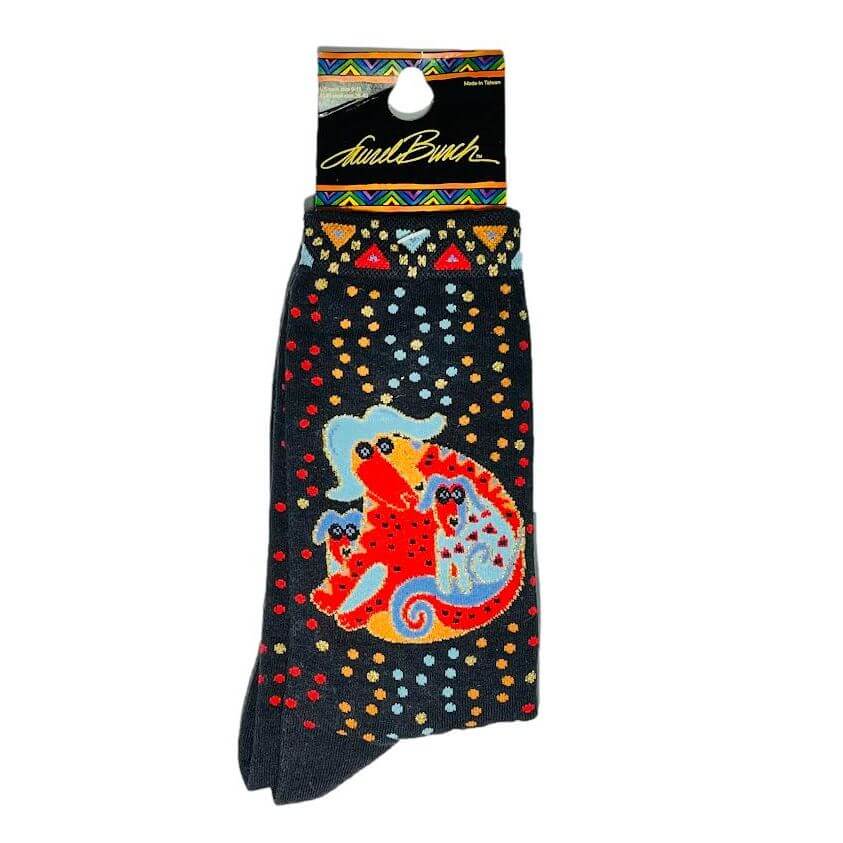 靴下 レディース デザイン ローレルバーチ かわいい デザイン イヌの親子 輸入 デザインソックス レデ..