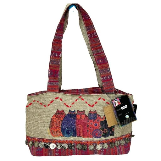 トートバッグ ネコ フレンドリーキャット お買い物バッグ キャンバス ローレルバーチ LAUREL BURCH Cats 猫 ミディアムトート LB4425 トートバッグ ネコ フレンドリーキャット お買い物バッグ キャンバス ローレルバーチ LAUREL BURCH Cats 猫 ミディアムトート LB4425