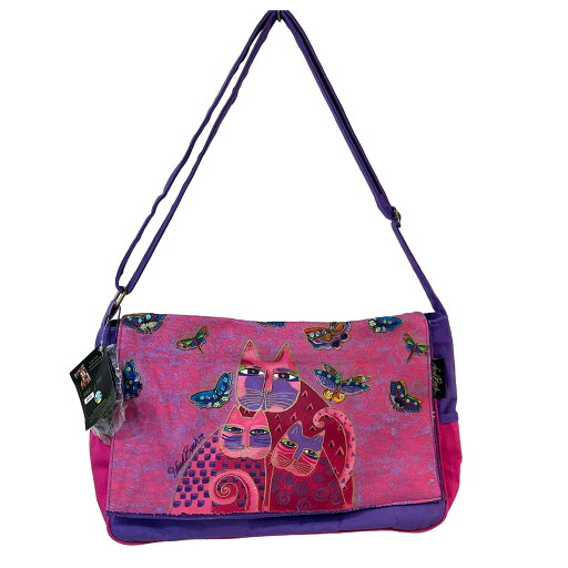 トートバッグ ミディアム ショルダートート キャンバス ローレルバーチ LAUREL BURCH 3匹のピンクキャット カラフルにデザインされたネコ トートバッグ LB4722 トートバッグ ミディアム ショルダートート キャンバス ローレルバーチ LAUREL BURCH 3匹のピンクキャット カラフルにデザインされたネコ トートバッグ LB4722