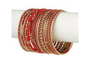 Amrita Singh (アムリータ・シン) ミーナ バングルセット ブレスレット 人気 Meenal Bangle Set レッド