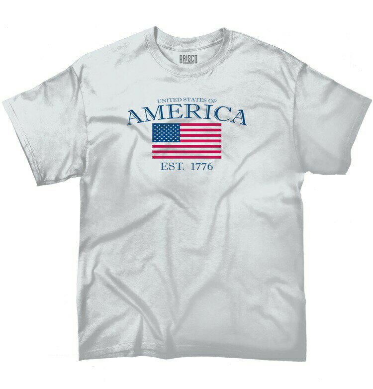 アメリカン プライド メンズ Tシャツ USA フラッグ 国旗 ホワイト 半袖 American Pride T Shirt United States Of America Flag USA