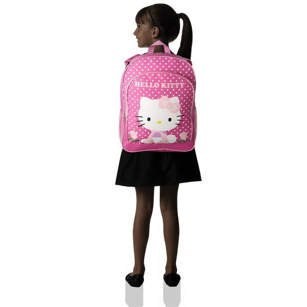 ハローキティ Hello Kitty チューリップとドット柄 バックパック ピンク　USA直輸入品