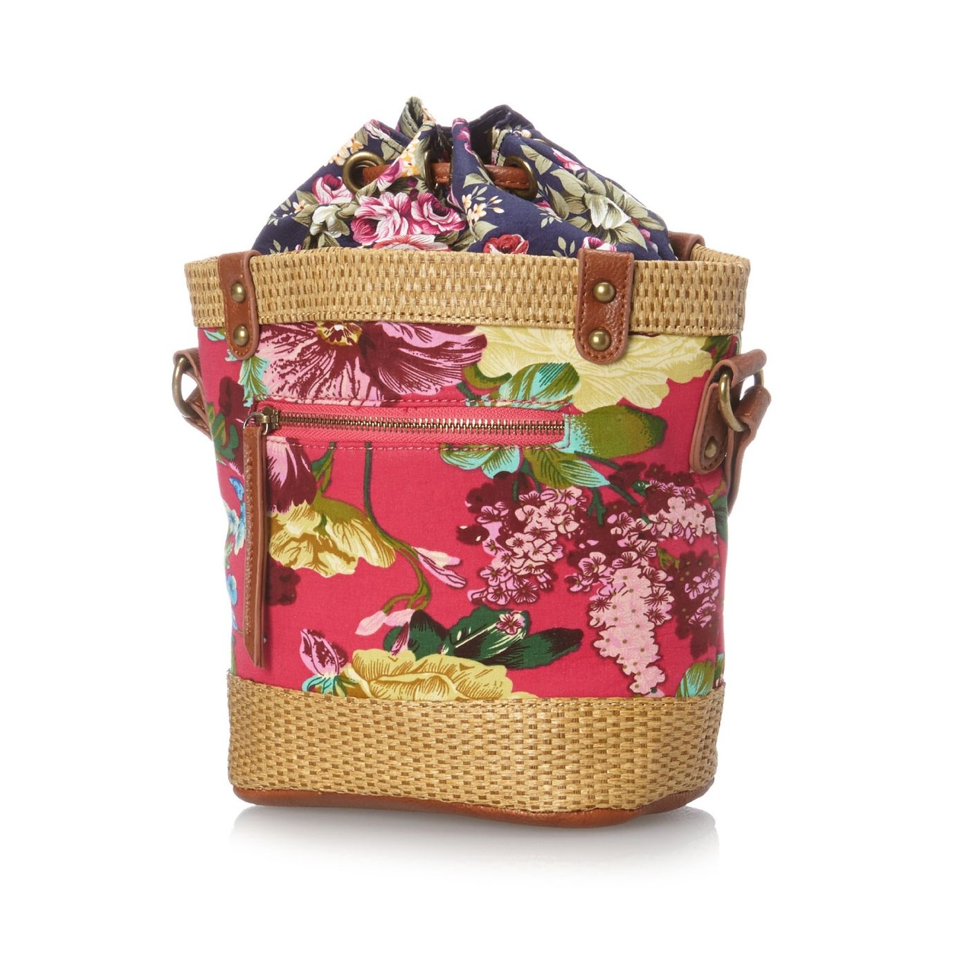 USA直輸入 レディース かごバッグ ニーラ アンソニー Nila Anthony フローラル バケットバッグ 花柄 フ（2枚目）
