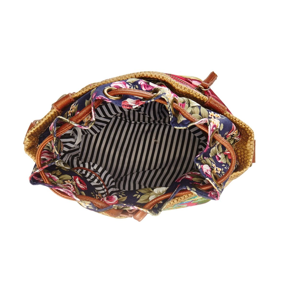 USA直輸入 レディース かごバッグ ニーラ アンソニー Nila Anthony フローラル バケットバッグ 花柄 フ（3枚目）