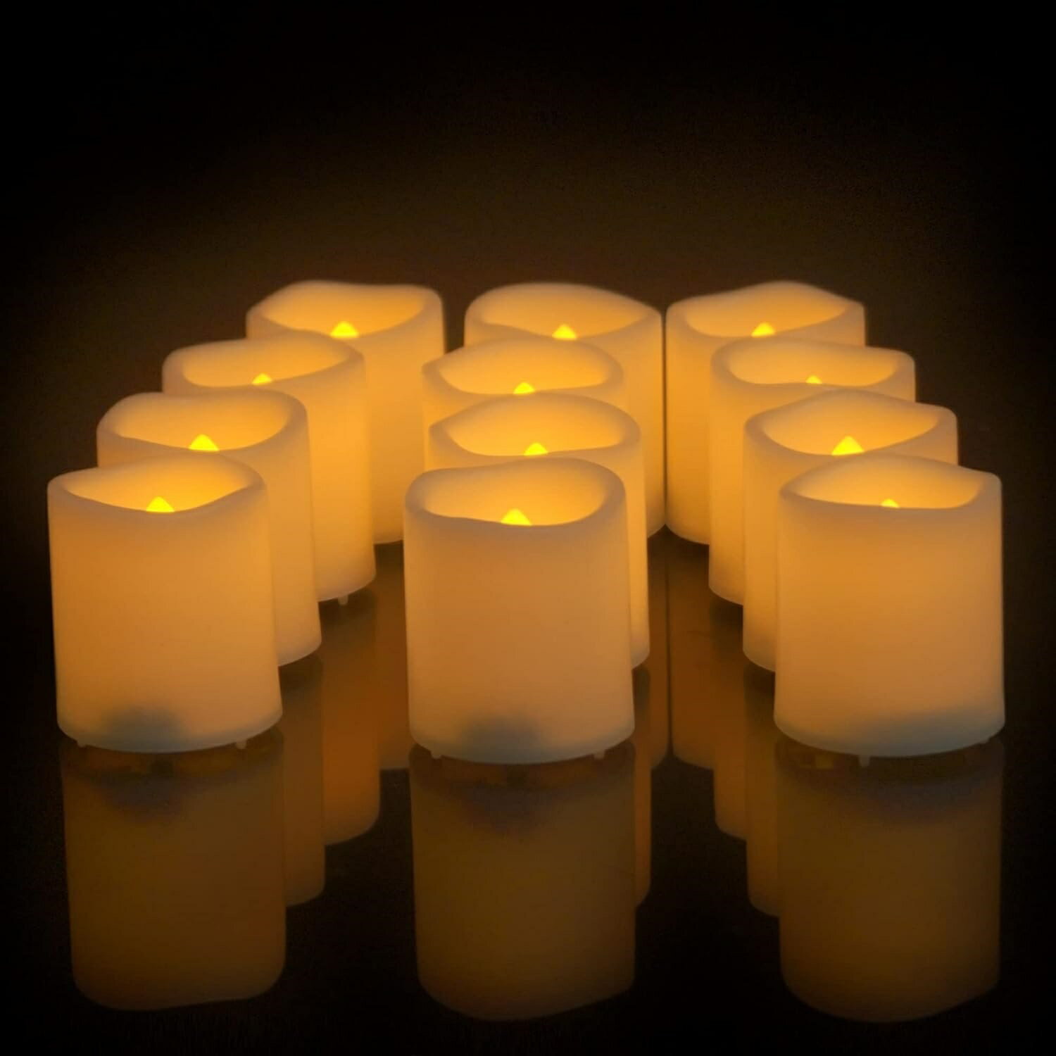輸入キャンドル 輸入 ミニLEDキャンドルライト バッテリ駆動 フレームレス LEDティーライト キャンドル 12個セットハロウィン クリスマス プレゼント 贈り物 飾り ディスプレイ