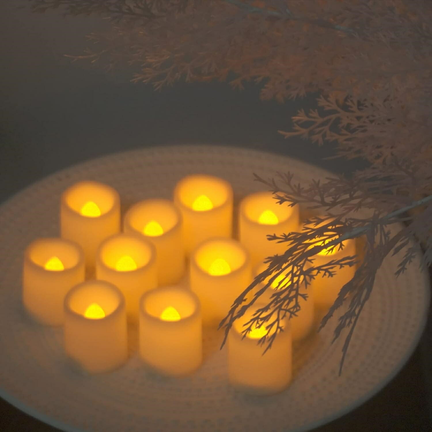 輸入キャンドル 輸入 ミニLEDキャンドルライト バッテリ駆動 フレームレス LEDティーライト キャンドル 12個セットハロウィン クリスマス プレゼント 贈り物 飾り ディスプレイ [2]