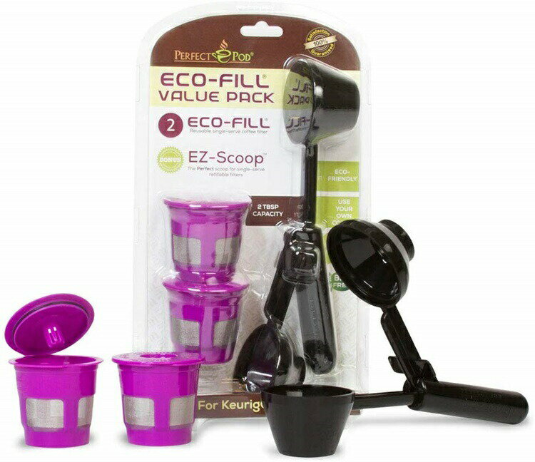 再利用可能なKカップポッドフィルターとコーヒースクープ バリューパック ECO-Fill K-Cup Pod Filters and Coffee Scoop 人気 輸入 キッチン 雑貨 おうち ステイホーム