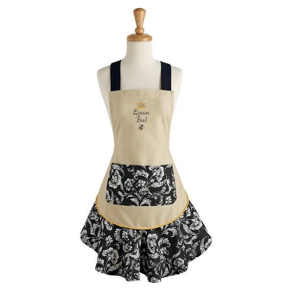  DII エプロン 100% コットン クイーンビー フリル付きエプロン Queen Bee Ruffled Apron 人気 輸入 キッチン 雑貨 おうち ステイホーム