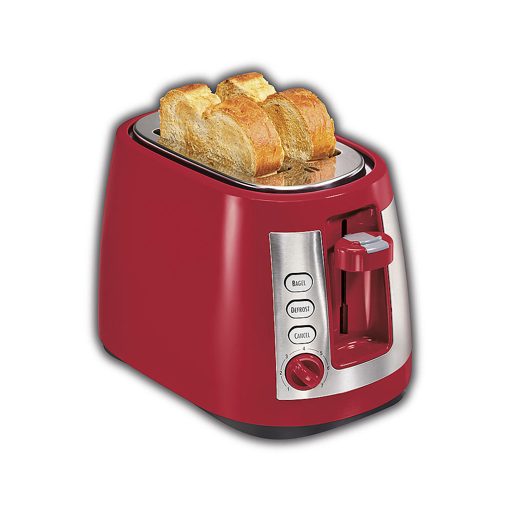 トースター ハミルトンビーチ レッド レトロな ポップアップ トースター Hamilton Beach 22812 ensemble Extra-Wide Slot 2 Slice Toaster