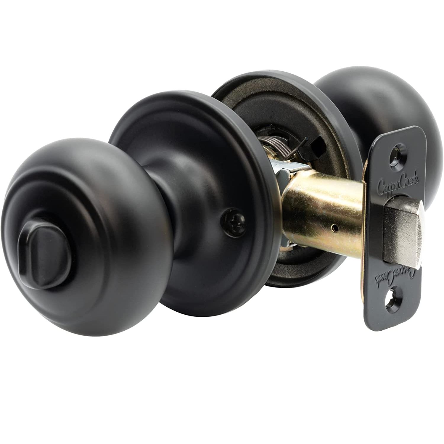 ドアノブ Copper Creek 取っ手 交換 CK2030BC ブラック セキュリティ プライバシー 出入り口ドア DIY トイレ 寝室 室内 修理交換