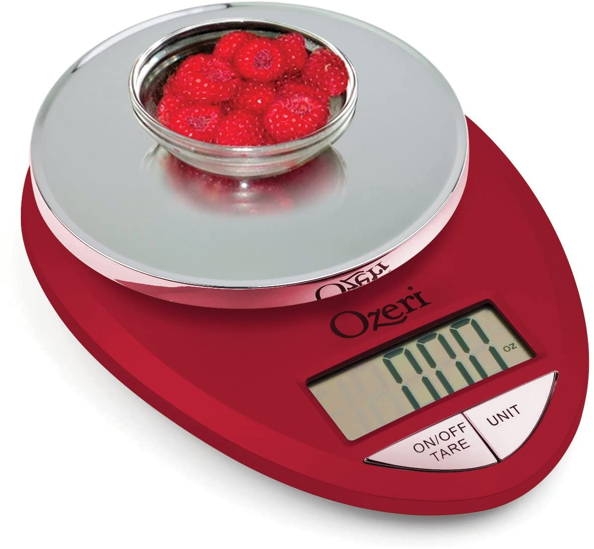 Ozeri ZK12-R Pro デジタルキッチン フードスケール 多機能 キッチンスケール はかり エレガント レッド 1gから5.4kg　 人気 輸入 キッチン 雑貨 おうち ステイホーム