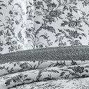 Laura Ashley ローラアシュレイ【シングル】Amberley Cotton Quilt Set ブラックフラワー ベッドキルトセット マルチカバー キルト 寝具 ベッドカバー ピロケース 枕カバー1枚 ベッドキルト ピローカバー 枕カバー ベットカバーセット 3