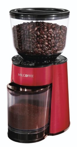 【本日5%オフクーポン発行中！】コーヒーミル Mr.Coffee ミスターコーヒー BVMC-BMH26 オートマチック コーヒーグラインダー Automatic Burr Mill Grinder Red