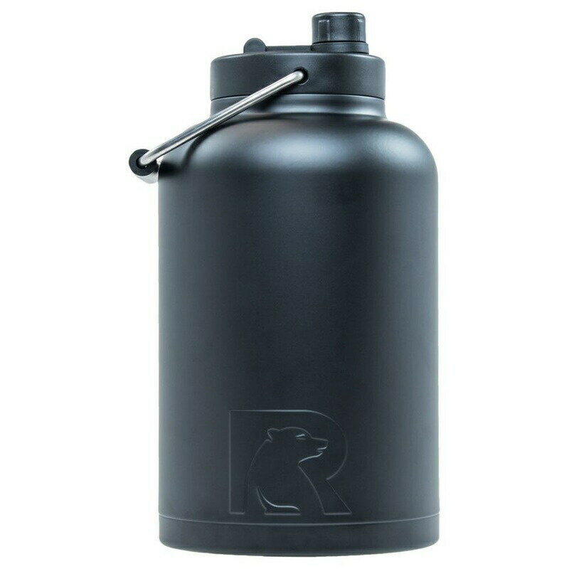 水差し ジャグ 大型 人気 RTIC 【1ガロン】 3.8L ビッグサイズ ボトル ブラック 二重壁 真空断熱加工 24時間氷をキープ 持ち運び マグカップ おうち ステイホーム プレゼント キャンプキッチン