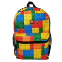 子供用 リュックサック レゴ バックパック 16インチ マルチカラー ブリック バッグ フロント サイド ハイドレーション ポケットおしゃれ Legoブランドリュック人気 女の子
