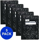 【5冊セット】輸入ノート 海外 送料無料 ワイドルール アメリカで定番 ノートブック ミード Mead ブラックマーブル コンポジションブック ノート 100シ...