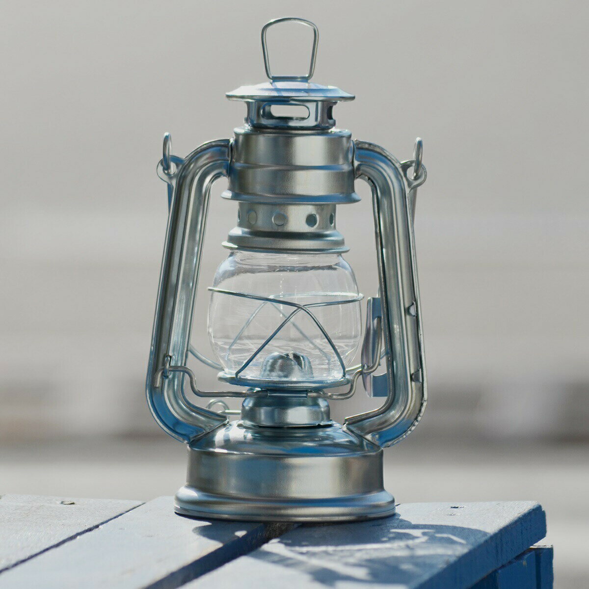 小型 ハリケーン オイルランタン ランタン シルバー Silver Hurricane Kerosene Oil Lantern Emergency Hanging Light / Lamp 8インチ O-6972