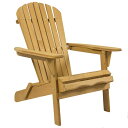 【24時間！驚きの11%OFFクーポン】ガーデンチェアー デッキチェアー Outdoor Adirondack Wood Chair Foldable Patio Lawn Deck Garden Furniture