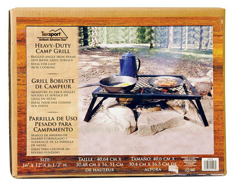 【3連休はお得な20%OFFクーポン！】 Texsport テックススポーツ キャンプグリル Heavy Duty Camp Grill 40.5cm×30.5cm おうち時間 ステイホーム通販格安セール情報　楽天　通販