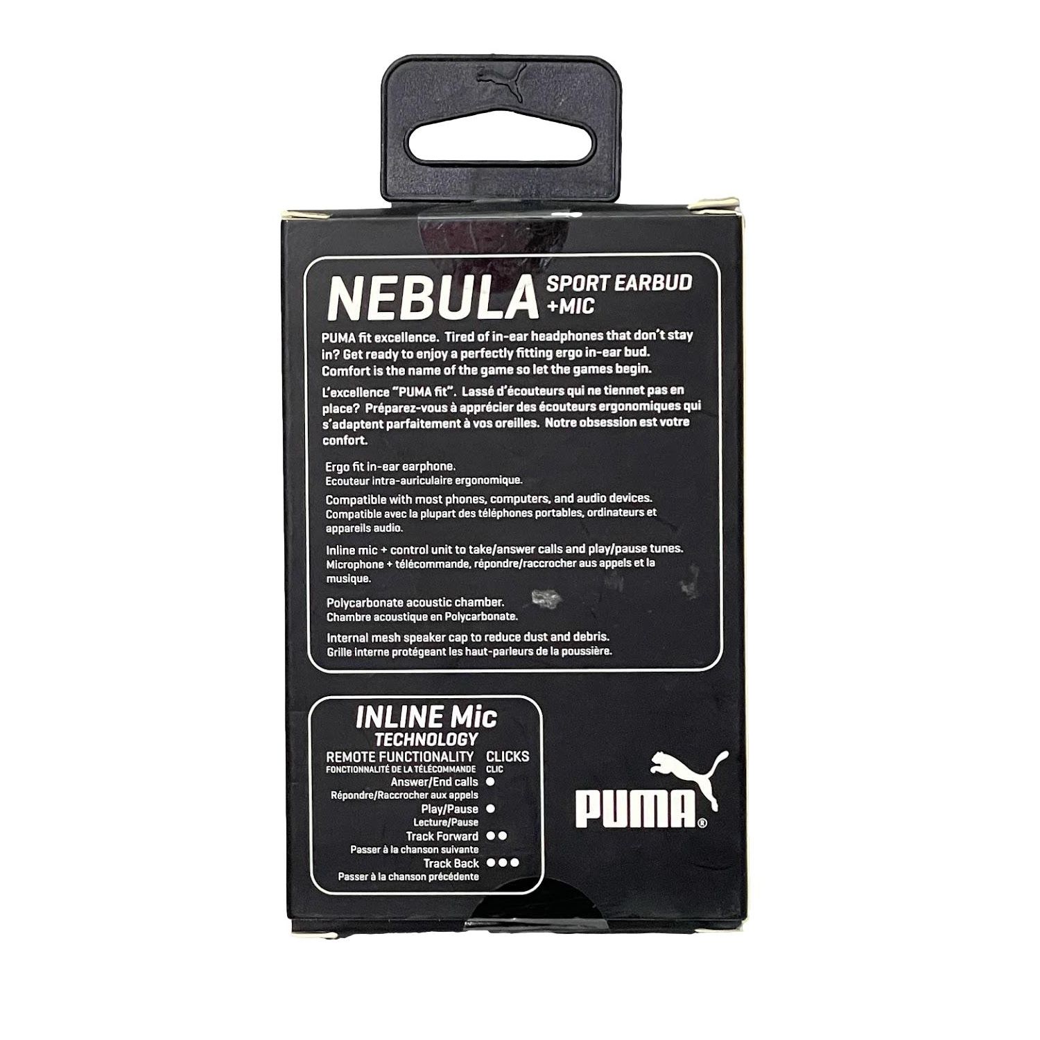 プーマ インナーイヤーパッド 人気 使いやすい スポーツ用イヤホン マイク付き PUMA NEBULA Sport Earbud +Mic ブルー イエロー