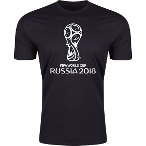 2018 FIFA ワールドカップ ロシア 記念 FIFA オフィシャルエンブレム Tシャツ ブラックネット通販 サッカー 用品 セール