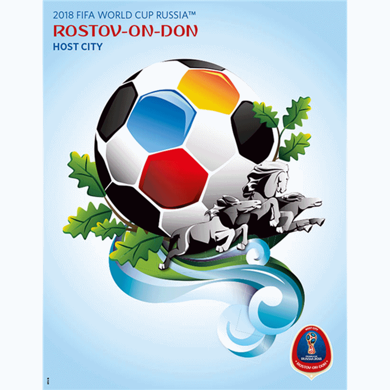 ポスター サッカー ワールドカップ ロシア オフィシャルポスター ロストフ・ナ・ドヌ 2018 FIFA World Cup Russia Rostov-on-Don Poster