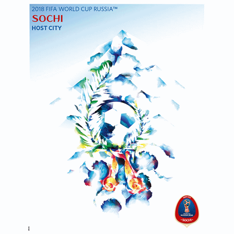 ポスター サッカー ワールドカップ ロシア オフィシャルポスター ソチ 2018 FIFA World Cup Russia Sochi Poster