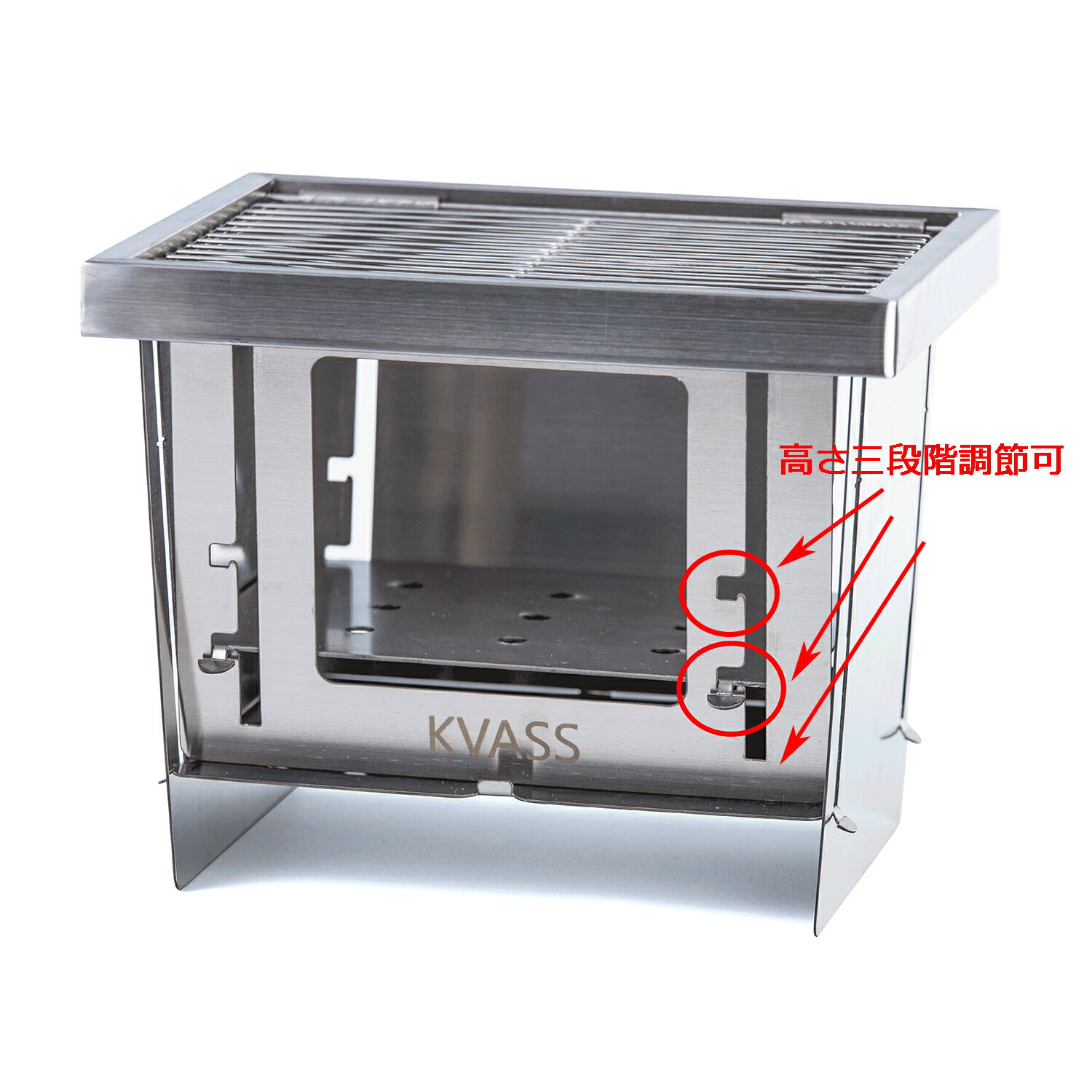 KVASS バーベキューコンロ コンパクト 焚き火台 キャンプ用品 卓上コンロ 折りたたみコンロ ミニバーベキューコンロ BBQグリル 1台3役 ステンレス鋼 M通販格安セール情報 楽天 通販