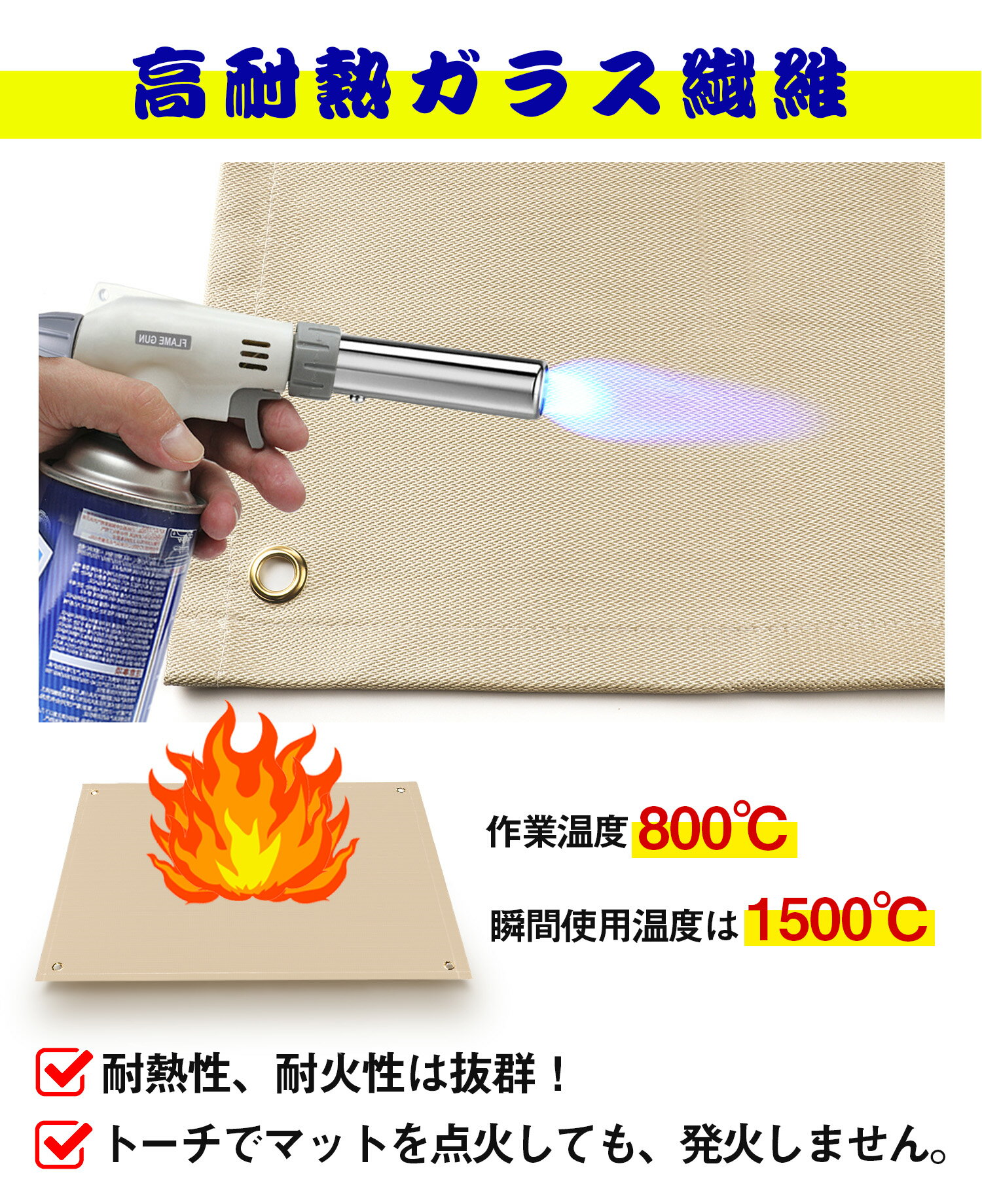 焚き火シート 焚き火台シート ハトメあり スパッタシート 耐火マット キャンプ用 防火シート 極厚 バーベキューコンロ用 耐熱 防火 防災 瞬間耐火温度1500度 芝生保護 アウトドア 80cm×60cm通販格安セール情報 楽天 通販