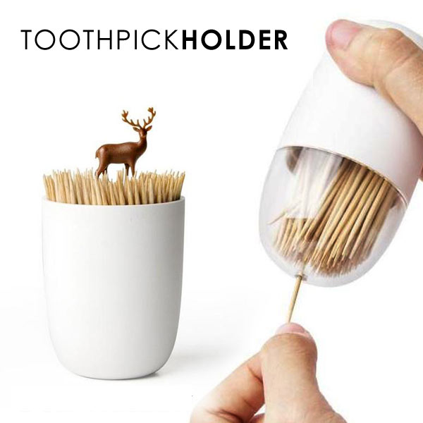 Toothpick Holder つまようじ入れ トゥースピック ホルダー 雑貨 かわいい おしゃれ 鹿 シカ つまようじケース QUALY あす楽