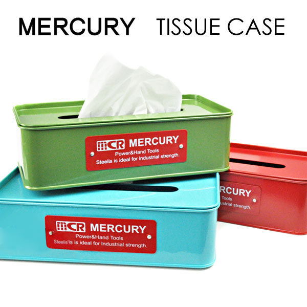 マーキュリーティッシュケース MERCURY Tissue Case ティッシュ ティッシュカバー ブリキ スチール