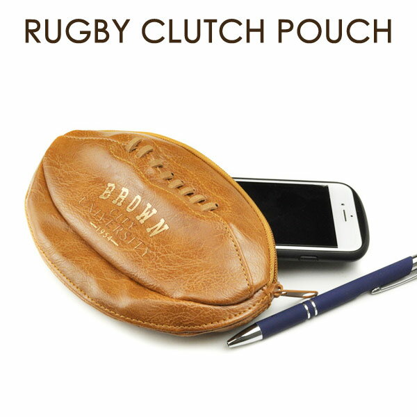 ペンケース メンズ（2000円程度） ポーチ ラグビー RUGBY POUCH ラグビーボール ブランド セトクラフト メンズ レディース ペンケース 小物入れ 収納 バッグインバック バッグ かわいい【送料無料】