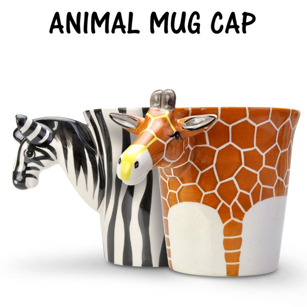 【送料無料】アニマルマグカップ 3Dマグ 動物 マグカップ コーヒーマグ 陶器コップ 犬 イヌ 猫 ネコ グッズ