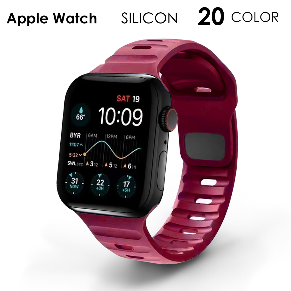 Applewatchシリーズ9純正バンド45mmレッド Apple Watch Series 9- 45mm (PRODUCT)REDアルミニウムケースと
