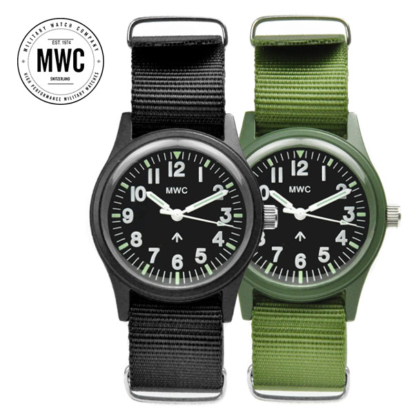 ドイツ製 MWC ミリタリーウォッチ（MIL/1966）ブラック メンズ腕時計 ミリタリー腕時計