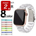 【期間限定ポイントUP!】【シリーズ10対応】アップルウォッチ ベルト 透明 クリア Apple Watch iWatch おしゃれ カジュアル ビジネス 取替...