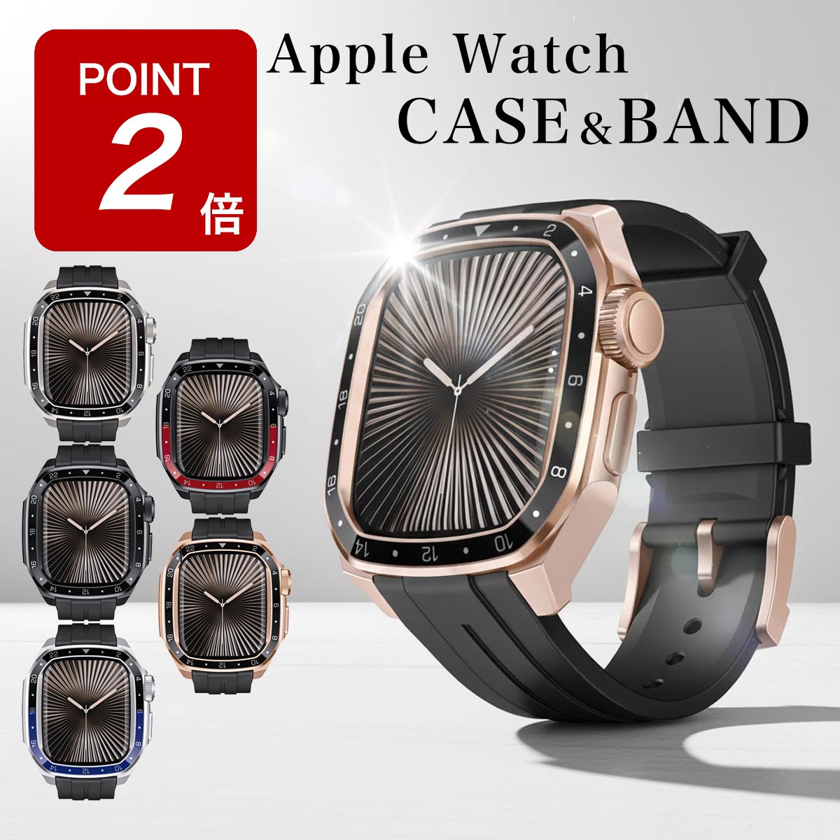 �ڴ��ָ���Point2�ܡ�Apple Watch ���С� ������ �Х�� ���η� Series 11 10 9 8 7 6 SE �б� ���åץ륦���å� �᥿��...