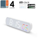 目覚まし時計 置き時計 おしゃれ 子供 こども デジタル イデアル LED クロック スリム シンプル 北欧 時計 リビング 小さい デジタル時計 温度計 ミニ...