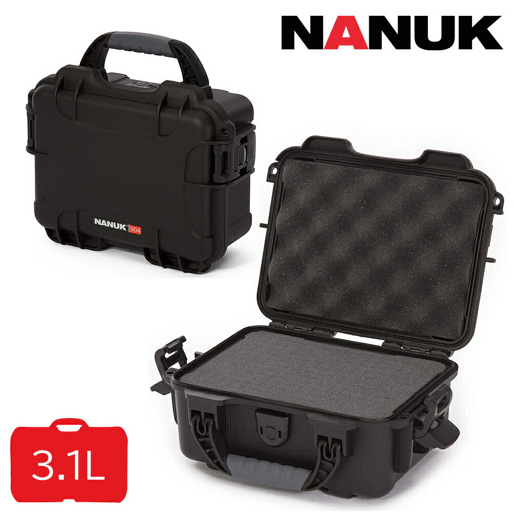 タカチ電機工業 防水キャリングケース NK904BS 内装スポンジ有り NANUK CASE(ナヌークケース) ブラック 黒色 他メーカー同梱不可 防水ケース ハードケース 耐衝撃ケース キャリーケース プロテクターケース プロテクションケース ペリカンケース フライトケース ツールケース